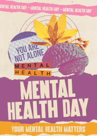 Scrapbook Mental Health Day Flyer Design