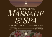 Modern Massage Therapy Postcard Design