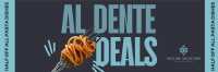 Minimalist Quirky Pasta Deals Twitter Header Image Preview