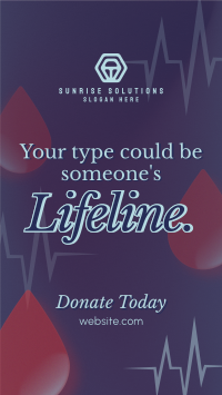 Donate Blood Campaign Instagram Reel Image Preview