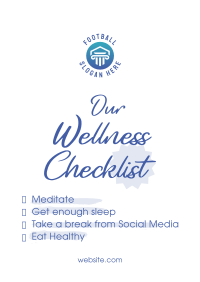 Wellness Checklist Poster Image Preview