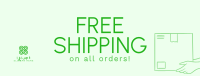 Minimalist Free Shipping Deals Facebook Cover Image Preview