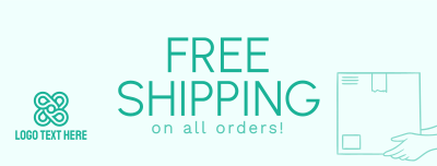 Minimalist Free Shipping Deals Facebook cover Image Preview