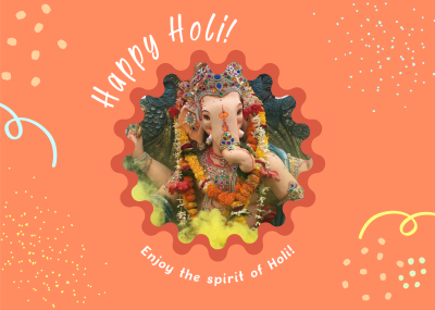 Happy Holi Festival Postcard Image Preview