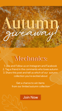 Autumn Leaves Giveaway YouTube Short Design