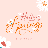Hello Spring Greeting Instagram Post Design