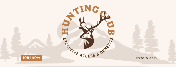  Hunting Club Deer Facebook Cover Design Image Preview