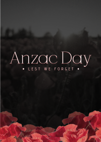 Anzac Poppies Flyer Design