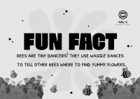 Bee Day Fun Fact Postcard Image Preview