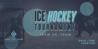 Sporty Ice Hockey Tournament Twitter post Image Preview