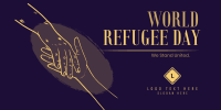 We Celebrate all Refugees Twitter Post Design