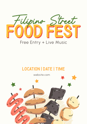 Lets Eat Street Foods Flyer Image Preview