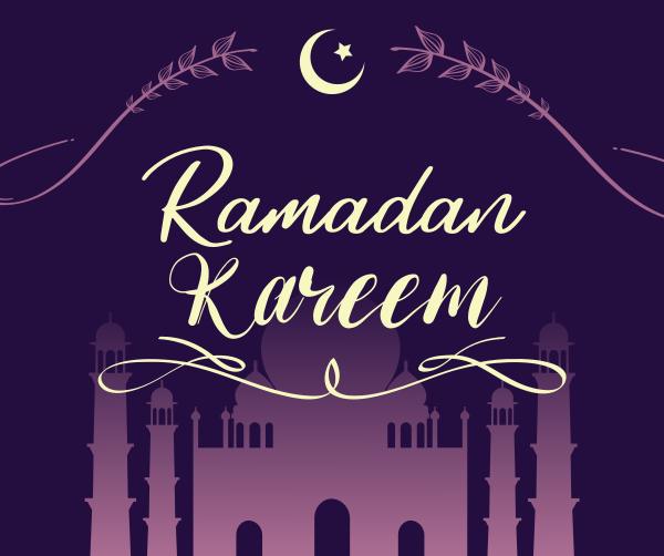 Ramadan Mosque Greeting Facebook Post Design Image Preview