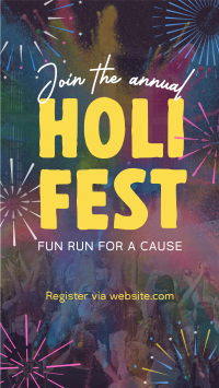 Holi Fest Fun Run TikTok Video Design