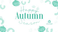 Leaves and Pumpkin Autumn Greeting Facebook Event Cover Image Preview