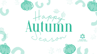 Leaves and Pumpkin Autumn Greeting Facebook Event Cover Design