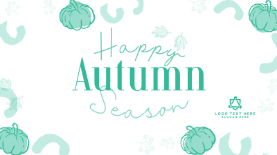 Leaves and Pumpkin Autumn Greeting Facebook event cover Image Preview