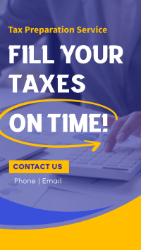 Fill Your Taxes Facebook Story Design
