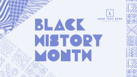 Patterned Black History Facebook event cover Image Preview