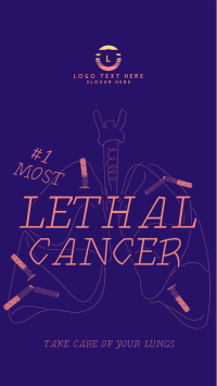 Lethal Lung Cancer Instagram Story Design