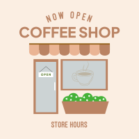 Local Cafe Storefront Instagram Post Design
