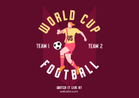 Football World Cup Tournament Postcard Image Preview