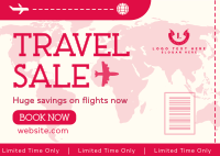 Travel Agency Sale Postcard Design