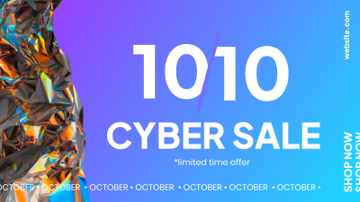 10.10 Cyber Sale Facebook event cover Image Preview