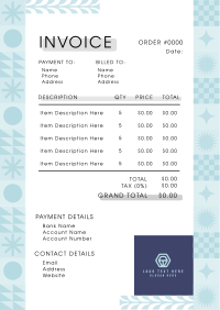 Abstract Geometric Invoice Image Preview