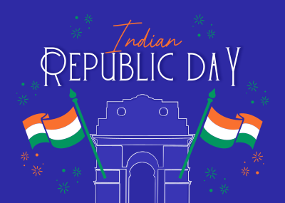 Festive Quirky Republic Day Postcard Image Preview