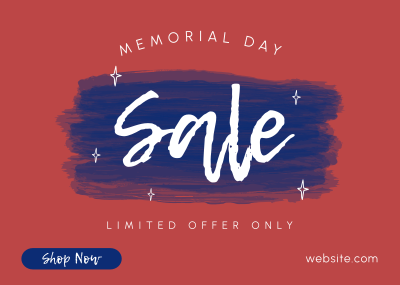 Memorial Day Promo Postcard Image Preview