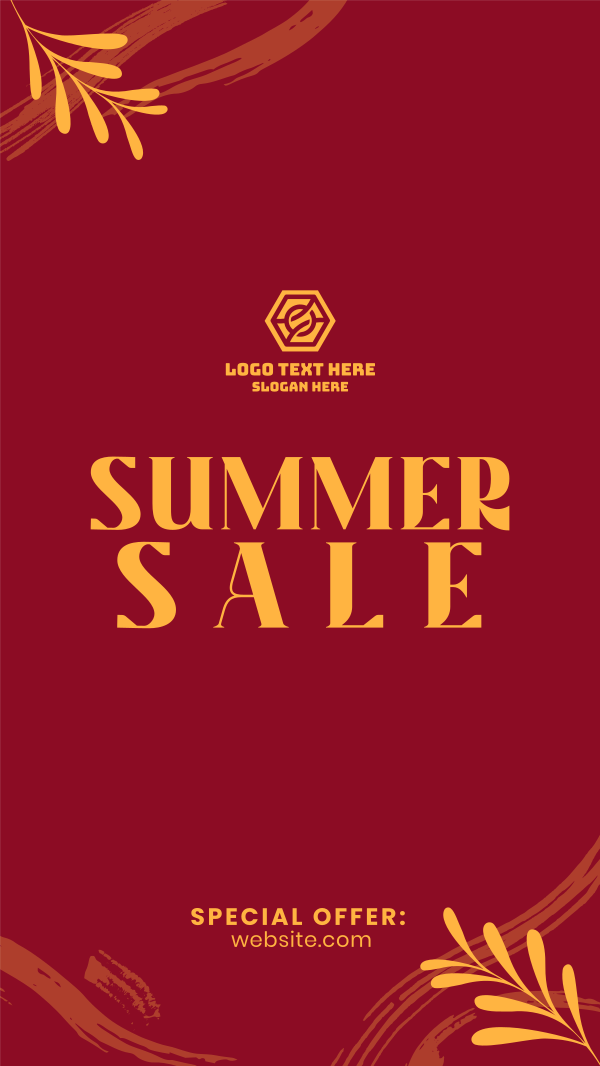 Tropical Summer Sale Instagram Story Design Image Preview