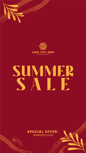 Tropical Summer Sale Instagram story Image Preview