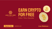 Earn Crypto Live Webinar Facebook Event Cover Design