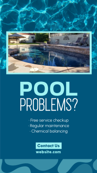 Pool Problems Maintenance TikTok Video Design