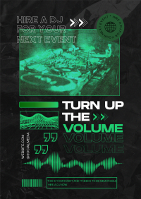 Volume Up Hire DJ Poster Design