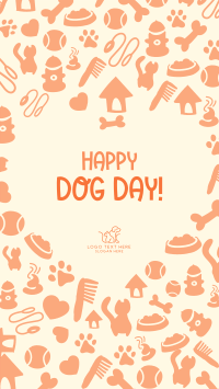 Dog Day Heart Facebook Story Design