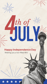 Fourth of July Greeting YouTube short Image Preview