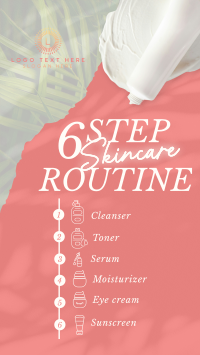 6-Step Skincare Routine Instagram Story Design