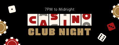 Casino Club Night Facebook cover Image Preview
