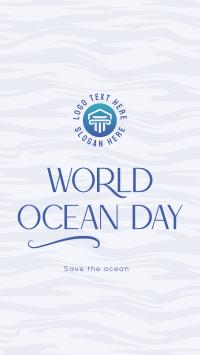 Minimalist Ocean Advocacy Facebook Story Design