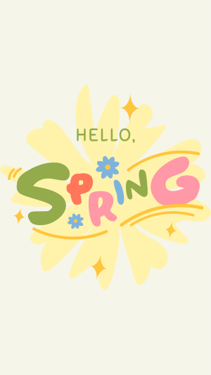 Playful Hello Spring Instagram story Image Preview