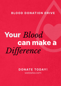 Minimalist Blood Donation Drive Poster Image Preview