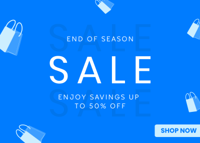 Minimalist End of Season Sale Postcard Image Preview