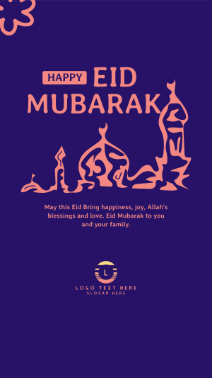 Liquid Eid Mubarak Instagram story Image Preview