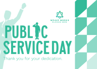 Minimalist Public Service Day Reminder Postcard Image Preview