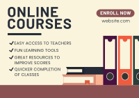 Online Courses Postcard Image Preview