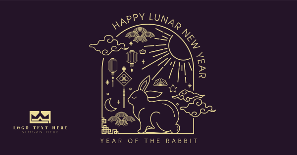 Lunar Rabbit Facebook Ad Design Image Preview