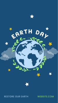 Restore Earth Day Facebook Story Design