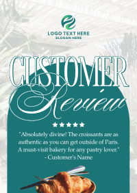 Pastry Customer Review Poster Design